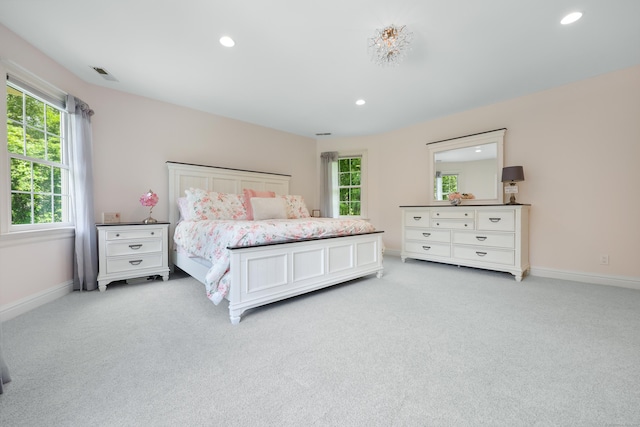 28 Sunnyview Dr, Redding, CT 06896 - bedroom featuring light carpet and recessed lighting