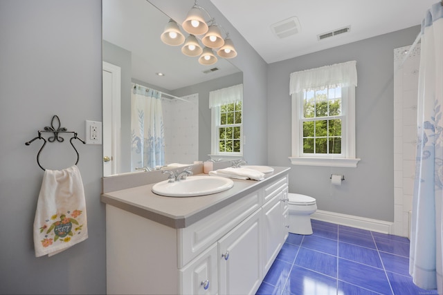 28 Sunnyview Dr, Redding, CT 06896 - full bath with double vanity, tile patterned floors, and curtained shower