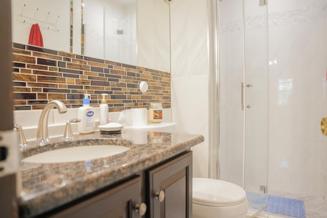 22 Standish Rd, New Milford, CT 06776 - full bathroom featuring tasteful backsplash, a stall shower, and vanity