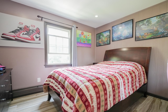 22 Standish Rd, New Milford, CT 06776 - bedroom featuring baseboard heating, wood finished floors, and recessed lighting