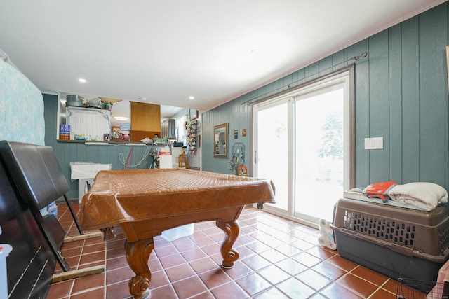 22 Standish Rd, New Milford, CT 06776 - playroom with healthy amount of natural light, billiards, wallpapered walls, and tile patterned floors