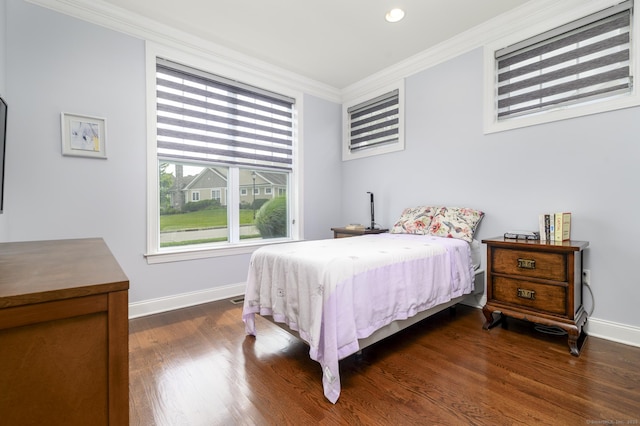 8 Country View Rd Unit 8, Danbury, CT 06810 - bedroom featuring dark wood-style floors, ornamental molding, and recessed lighting