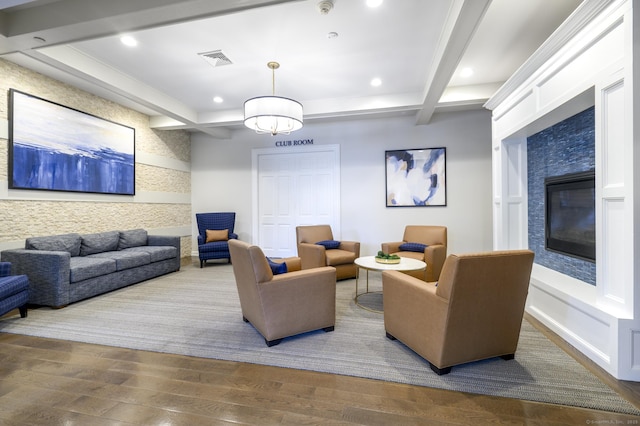 8 Country View Rd Unit 8, Danbury, CT 06810 - building lobby with beamed ceiling, recessed lighting, and coffered ceiling