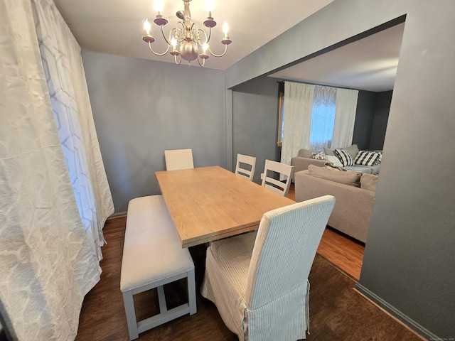 1190 Meriden Rd, Waterbury, CT 06705 - dining area with a chandelier and wood finished floors