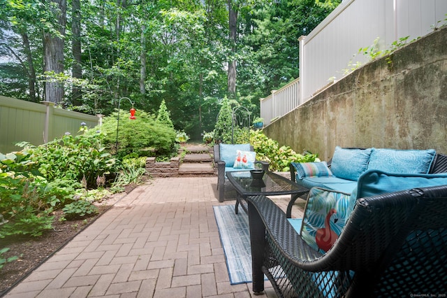 14 Conestoga Way Unit 14, Glastonbury, CT 06033 - view of patio / terrace featuring outdoor lounge area