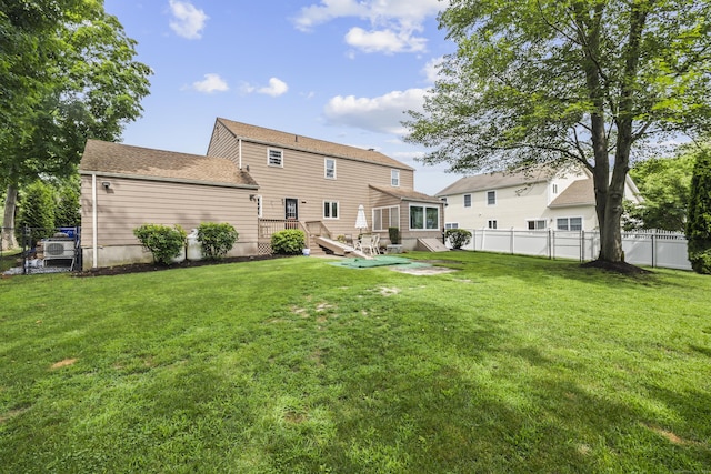 1182 N Main St, West Hartford, CT 06117 - rear view of property with a fenced backyard
