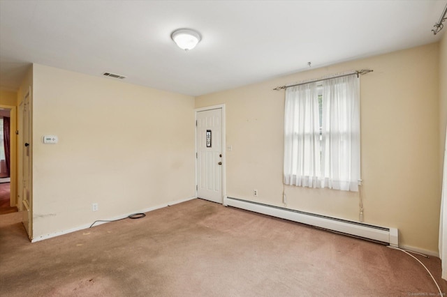 5 Hale Ct, Plainville, CT 06062 - carpeted empty room featuring a baseboard radiator and baseboards