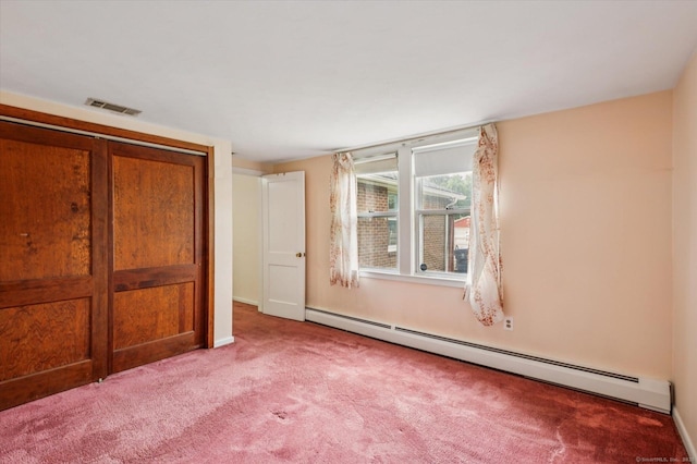 5 Hale Ct, Plainville, CT 06062 - unfurnished bedroom featuring a baseboard radiator, carpet floors, and a closet
