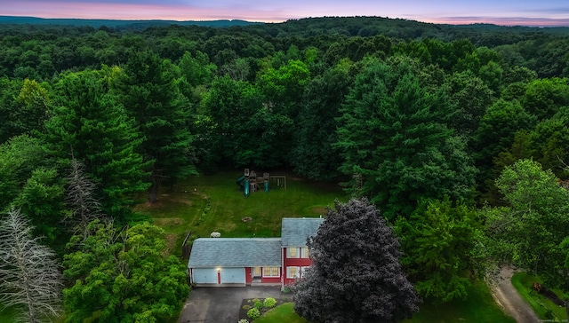 148 Depot St, East Windsor, CT 06016 - view from above of property with a forest