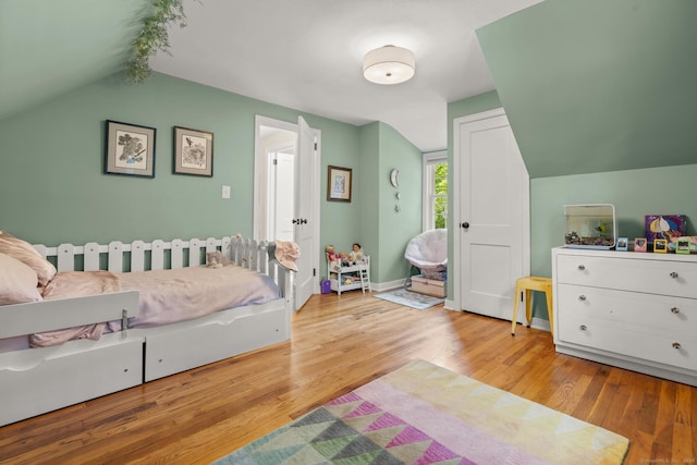 50 Spring Glen Dr, Granby, CT 06035 - bedroom featuring vaulted ceiling and wood finished floors