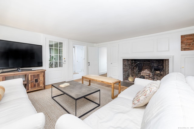 319 Main St, Wethersfield, CT 06109 - living area featuring a fireplace