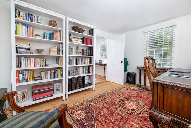319 Main St, Wethersfield, CT 06109 - office area with hardwood / wood-style flooring and healthy amount of natural light