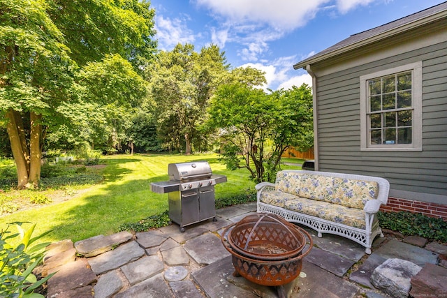 319 Main St, Wethersfield, CT 06109 - view of patio / terrace with an outdoor fire pit and grilling area