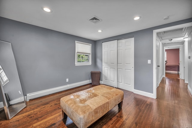 18 Holly Ln, Wallingford, CT 06492 - sitting room featuring wood finished floors, recessed lighting, and baseboard heating