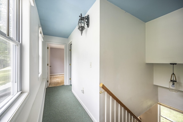 72 S Rd, Portland, CT 06480 - hall featuring carpet flooring and an upstairs landing