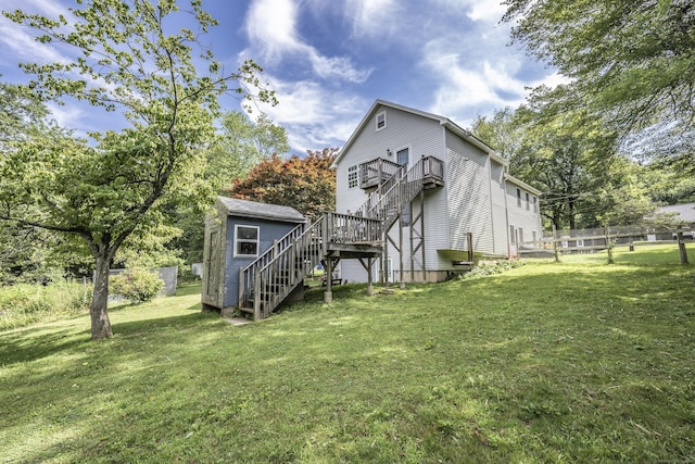 72 S Rd, Portland, CT 06480 - back of house featuring stairs and a wooden deck