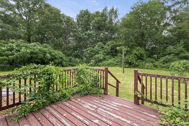29 Cheney Rd, Pomfret, CT 06259 - wooden terrace featuring a yard