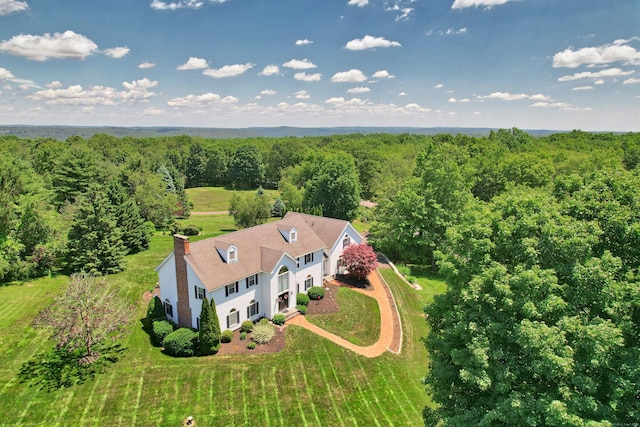 21 Hidden Pond Dr, Watertown, CT 06795 - view from above of property with a heavily wooded area