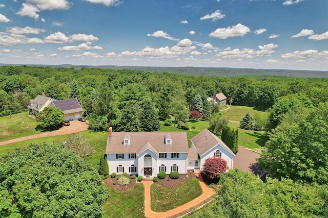 21 Hidden Pond Dr, Watertown, CT 06795 - view from above of property with a heavily wooded area