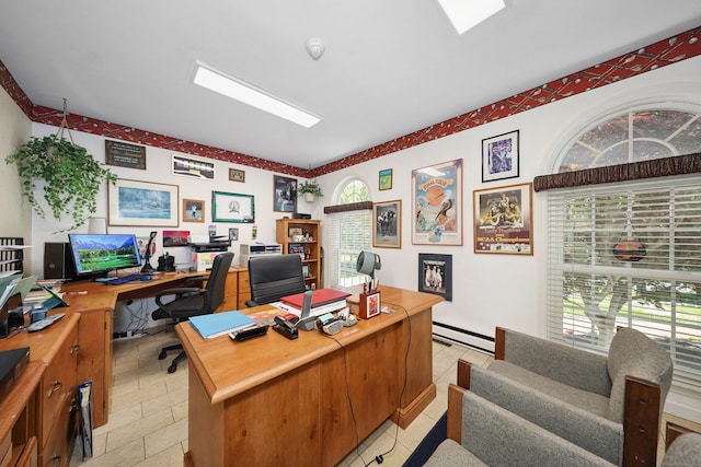 21 Hidden Pond Dr, Watertown, CT 06795 - office area featuring baseboard heating and plenty of natural light