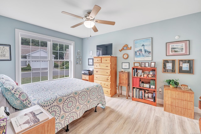 54 Pondview Cir Unit 54, Beacon Falls, CT 06403 - bedroom with wood finished floors and ceiling fan