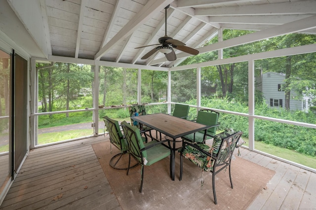 16 Skidmore Ln, Newtown, CT 06482 - sunroom with ceiling fan and outdoor dining space