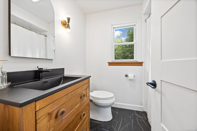 96 Douglas Dr, Meriden, CT 06451 - bathroom with vanity and marble finish floors