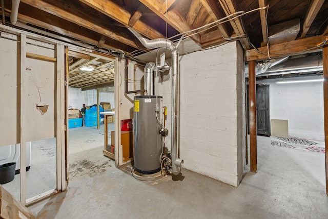 96 Douglas Dr, Meriden, CT 06451 - unfinished basement featuring electric water heater