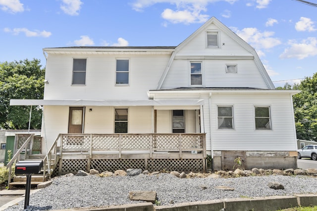 124 Geddes Ter, Waterbury, CT 06708 - view of front of property with covered porch and a gambrel roof