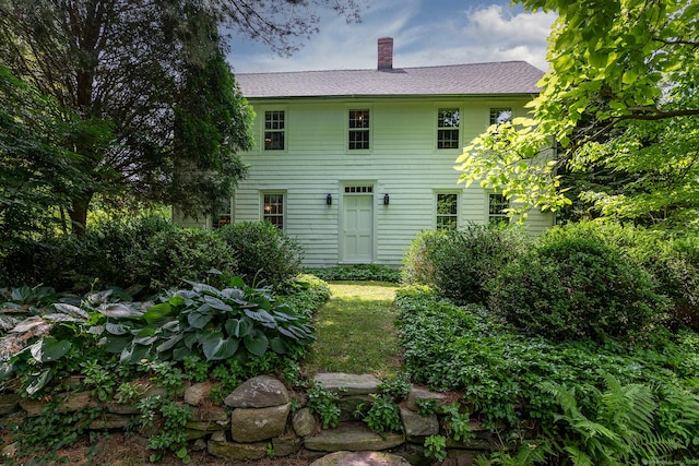 32 Cherniske Rd, New Milford, CT 06776 - back of house featuring a chimney and roof with shingles