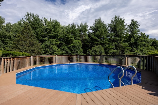 622 Wiese Rd, Cheshire, CT 06410 - view of swimming pool with a wooden deck