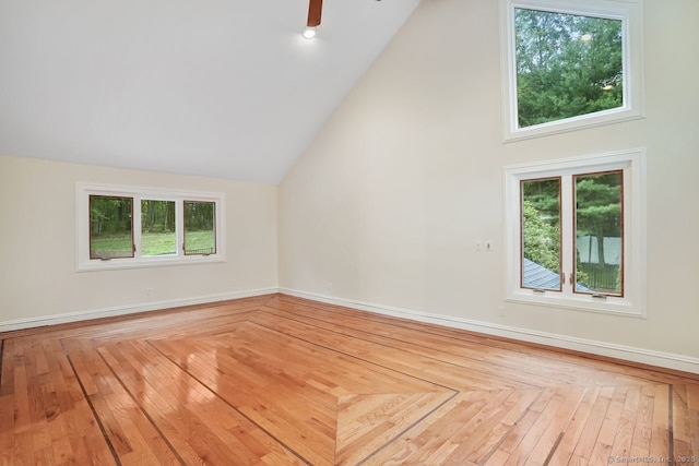 45 Hunting Ridge Rd, Easton, CT 06612 - additional living space featuring a ceiling fan and high vaulted ceiling