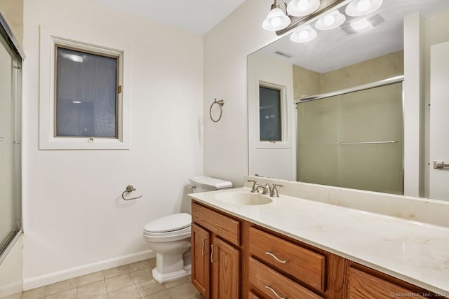 45 Hunting Ridge Rd, Easton, CT 06612 - bathroom with a shower with door, vanity, and tile patterned floors