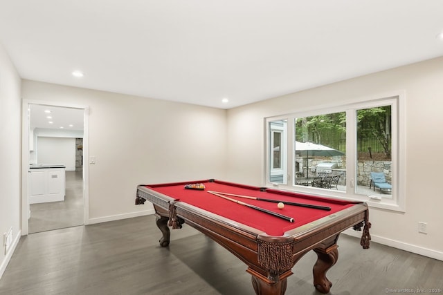 45 Hunting Ridge Rd, Easton, CT 06612 - playroom featuring wood finished floors, billiards, and recessed lighting