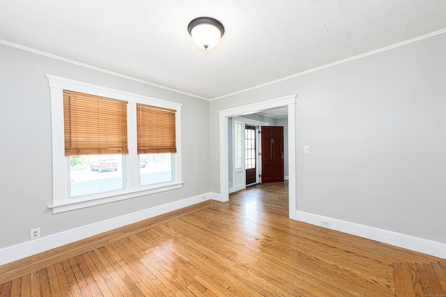 38 Francis Ave, Hamden, CT 06517 - spare room featuring ornamental molding and light wood finished floors