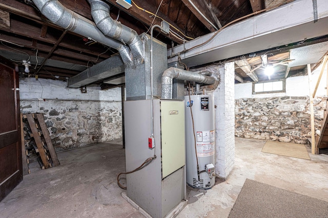 38 Francis Ave, Hamden, CT 06517 - below grade area with gas water heater and heating unit