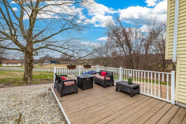 438 Woodland St, Glastonbury, CT 06073 - wooden terrace with outdoor lounge area