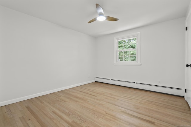 103 Perry Rd, Bristol, CT 06010 - unfurnished room featuring baseboard heating, ceiling fan, and wood finished floors