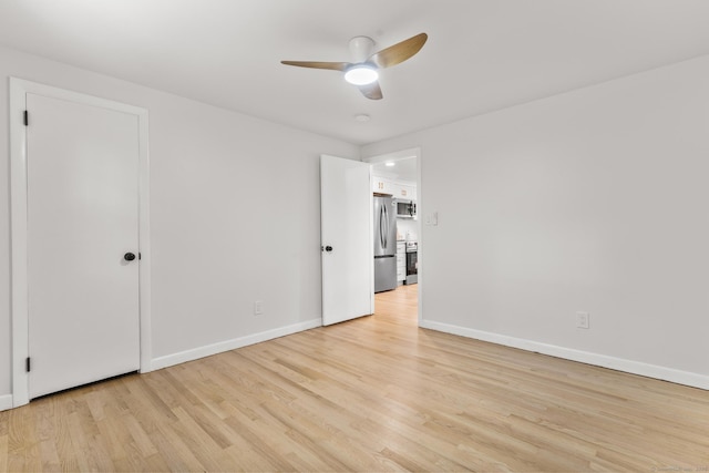 103 Perry Rd, Bristol, CT 06010 - spare room featuring a ceiling fan and light wood-type flooring