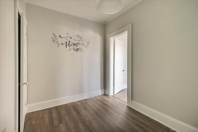 118 New Haven Ave, Derby, CT 06418 - unfurnished room featuring dark wood-style floors and ornamental molding