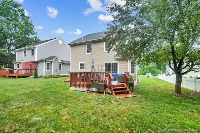 51 Olde Village Cir Unit 51, Wallingford, CT 06492 - back of property with a wooden deck