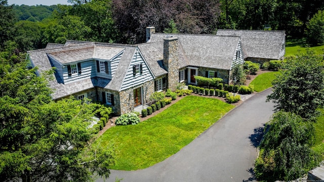 7 Taunton Ln, Newtown, CT 06470 - view of subject property with a heavily wooded area