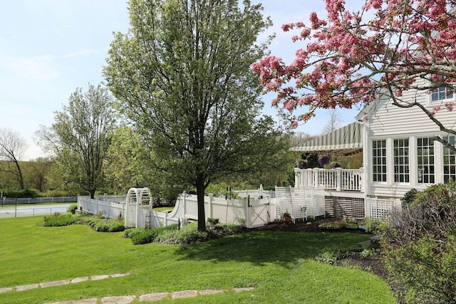 37 Giles Hill Rd, Redding, CT 06896 - view of yard with a wooden deck