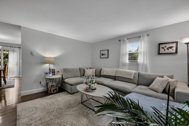 66 Atwood St Apt 16, Plainville, CT 06062 - living room featuring wood finished floors and baseboards