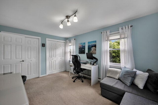 66 Atwood St Apt 16, Plainville, CT 06062 - home office with carpet and baseboards