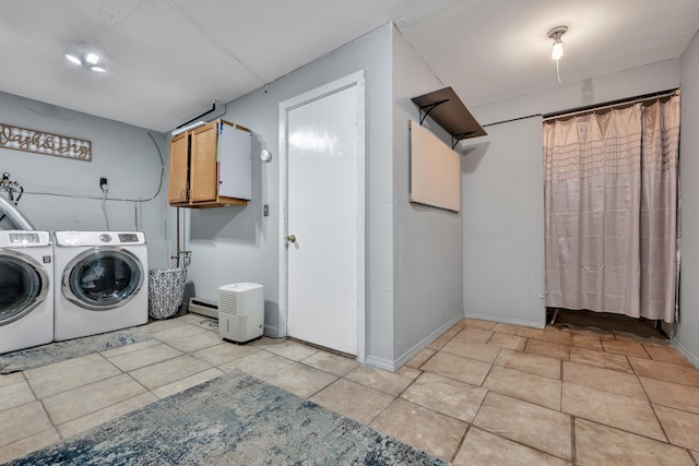 66 Atwood St Apt 16, Plainville, CT 06062 - washroom with washer and dryer, cabinet space, and light tile patterned floors
