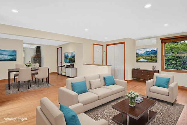 170 Scantic Meadow Rd, South Windsor, CT 06074 - living room featuring light wood-type flooring and recessed lighting