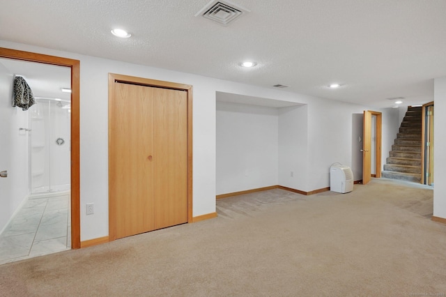 170 Scantic Meadow Rd, South Windsor, CT 06074 - finished basement featuring carpet floors, stairway, and recessed lighting