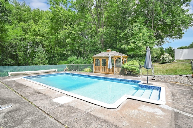 170 Scantic Meadow Rd, South Windsor, CT 06074 - view of swimming pool with a gazebo and a patio