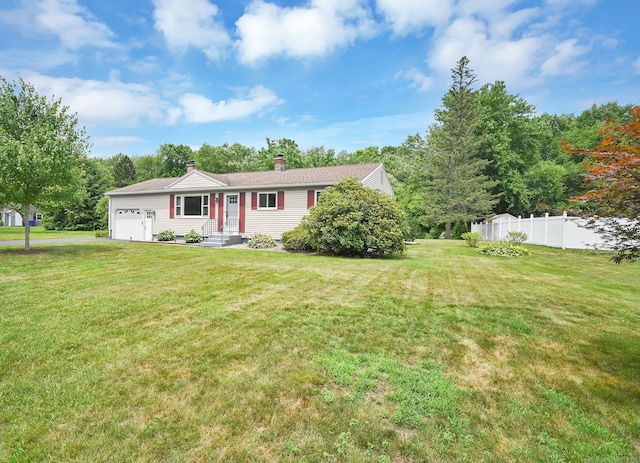 170 Scantic Meadow Rd, South Windsor, CT 06074 - view of front facade featuring a garage and a chimney